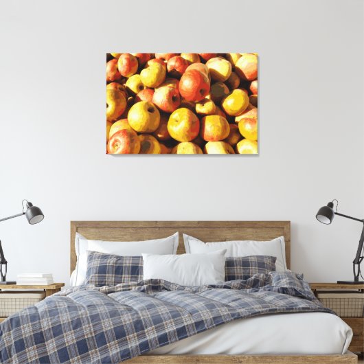 Rustikale Pastel farbiger Fall Apple Leinwanddruck (Insitu (Schlafzimmer))