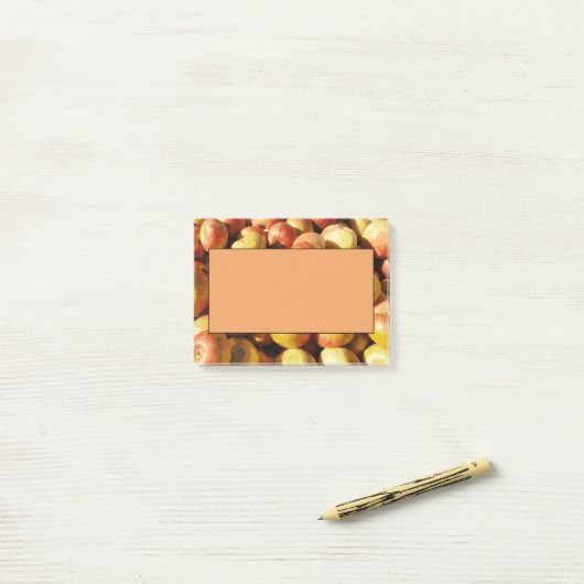 Rustikale Pastel farbiger Fall Apple Post-it Klebezettel (Auf Schreibtisch)