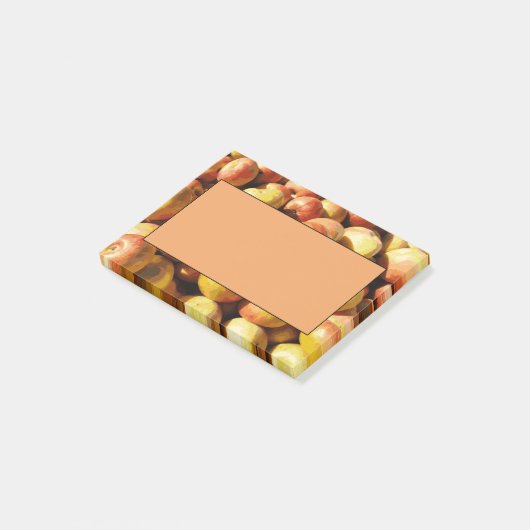 Rustikale Pastel farbiger Fall Apple Post-it Klebezettel (angewinkelt)