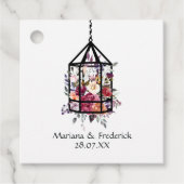 Rustikale Pastel Floral Terrarium Garden Wedding Geschenkanhänger (Vorderseite)