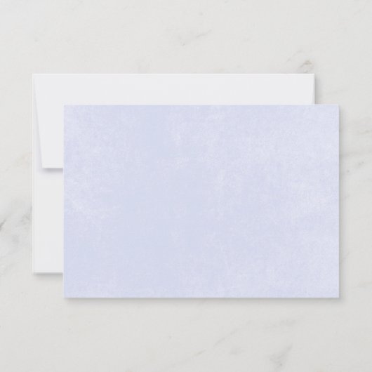 Rustikale Pastel Hydrangea Floral Monogram Periwin RSVP Karte (Rückseite)