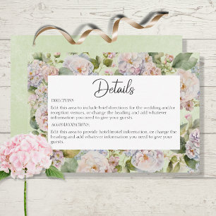 Rustikale Pastel Hydrangea Floral Monogram Sage Gr Begleitkarte