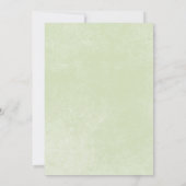 Rustikale Pastel Hydrangea Floral Monogram Sage Gr Einladung (Rückseite)