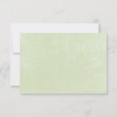 Rustikale Pastel Hydrangea Floral Monogram Sage Gr RSVP Karte (Rückseite)