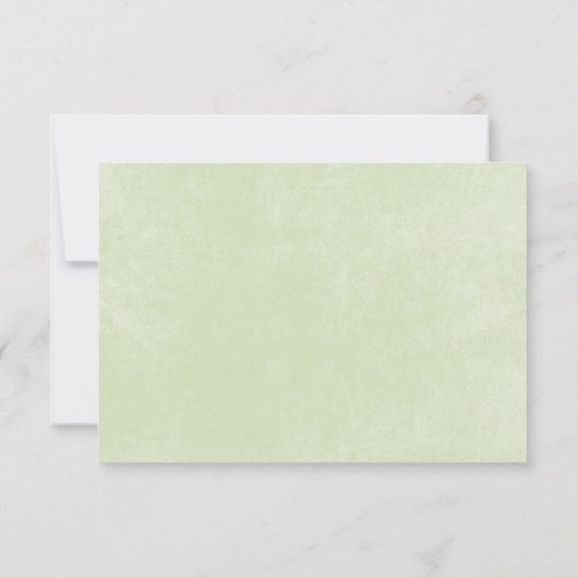 Rustikale Pastel Hydrangea Floral Monogram Sage Gr Save The Date (Rückseite)