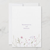 Rustikale Pastel-Rose Einladung (Rückseite)