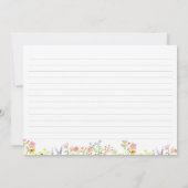 Rustikale Pastel Wildblume Brautparty Rezept Karte (Rückseite)