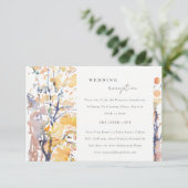 Rustikale Pastelkulisse Herbstlandschaft Hochzeits Begleitkarte (Stehend Vorderseite)