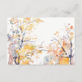 Rustikale Pastelkulisse Herbstlandschaft Hochzeits Begleitkarte (Rückseite)