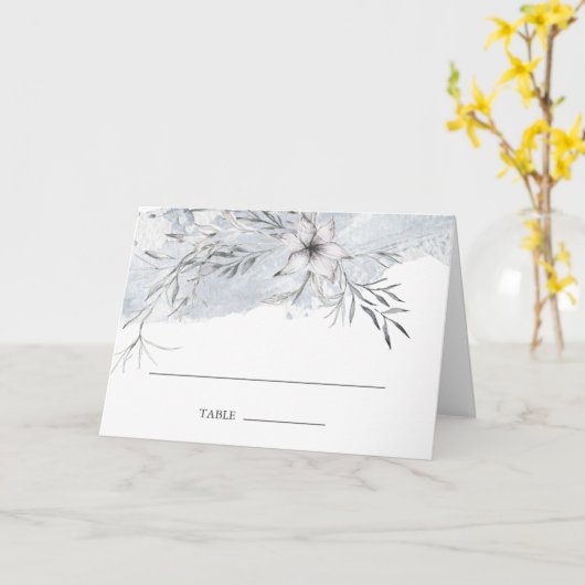 rustikale Pastell Botanics Hochzeitstisch Karte (Gelbe Blume)