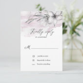 rustikale Pastell-Botanics uAwg Hochzeitskarte RSVP Karte (Stehend Vorderseite)