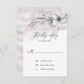 rustikale Pastell-Botanics uAwg Hochzeitskarte RSVP Karte (Vorne/Hinten)