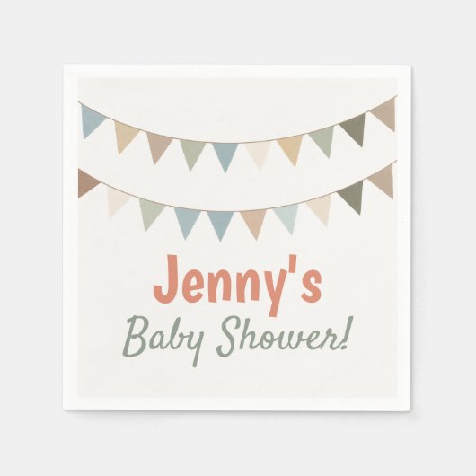 Rustikale Pastelldusche Serviette (Vorderseite)