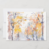 Rustikale Pastellfarben Herbst Landschaft Hochzeit Save The Date (Rückseite)