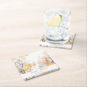 Rustikale Pastellgelbe Herbst-Landschaft Hochzeit Rechteckiger Pappuntersetzer (Vor Ort)