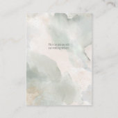 Rustikale pastellgrüne, rosafarbene Blumenarche - Begleitkarte (Rückseite)