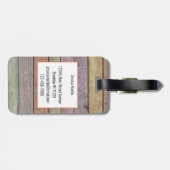 Rustikale Pastellholz Gepäckanhänger (Rückseite horizontal)