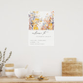 Rustikale Pastellkulisse Herbstlandschaft Begrüßun Poster (Küche)