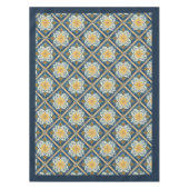 Rustikale Pastelltöne, blau-orange Tischdecke (Vorderseite)