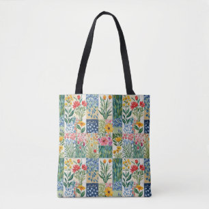 Rustikale Patchwork-Blumen Botanischer Garten Hübs Tasche
