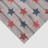 Rustikale Patriotische Imitate Holzsterne Party Ge Seidenpapier (Detail)