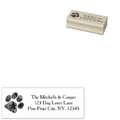 Rustikale Paw Print-Rücksendeadresse Gummistempel (Stempel)