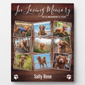 Rustikale Paw-Prints in einem Gedächtnisgedächtnis Fotoplatte (Vorderseite)