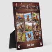 Rustikale Paw-Prints in einem Gedächtnisgedächtnis Fotoplatte (Seite)