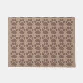 Rustikale Paws Paw Print Pattern Brown Fußmatte (Vorderseite)