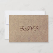 Rustikale Peach Coral Daisy Blume Wedding RSVP Car (Rückseite)