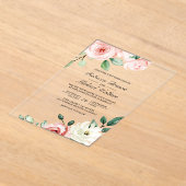 Rustikale Peachy Hochzeit Acryleinladungen (Ablage )