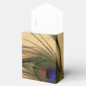 Rustikale Peacock Feather-Gastgeschenk Hochzeit Geschenkschachtel (Geöffnet)