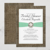 Rustikale Pearl Bridal Dusche Einladungen (Vorne/Hinten)