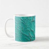 Rustikale Peeling aquamarin blau Vintag Kaffeetasse (Links)