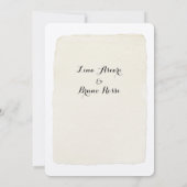 Rustikale Pen & Ink Script Einladung zur Hochzeit (Rückseite)