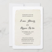 Rustikale Pen & Ink Script Einladung zur Hochzeit (Vorderseite)