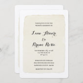 Rustikale Pen & Ink Script Einladung zur Hochzeit (Vorne/Hinten)