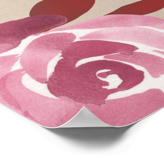 Rustikale Peonies Elegantes Skript Hochzeit Willko Poster (Ecke)