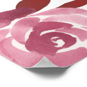 Rustikale Peonies Elegantes Skript Hochzeit Willko Poster (Ecke)