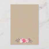 Rustikale Peony and Deer Antler Wedding RSVP Cards (Rückseite)
