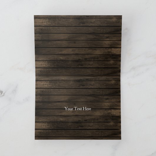 Rustikale Peony Barn Wood Wedding Dankeskarte (Innenseite)