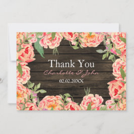 Rustikale Peony Barn Wood Wedding Einladung