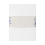 Rustikale Peony Floral Lilac und Alabaster Einladungsbanderole (Rückseitenbeispiel)