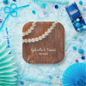 Rustikale Perlen und Braunwaldlandschaften Pappteller (Party)