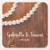 Rustikale Perlen und Braunwaldlandschaften Rechteckiger Pappuntersetzer (Vorderseite)