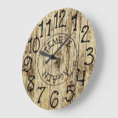 Rustikale Personalisiert-braune Holzzeit und immer Große Wanduhr (Winkel)