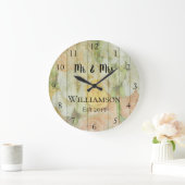 Rustikale personalisierte antike hölzerne mit große wanduhr (Zuhause)