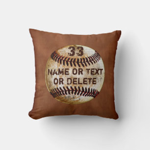 Rustikale personalisierte Baseball-Team-Geschenke Kissen