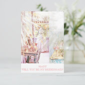 Rustikale Personalisierte Bridesmaid Einladung (Stehend Vorderseite)