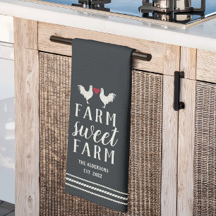 Rustikale Personalisierte Farm Sweet Farm Küchentu Geschirrtuch